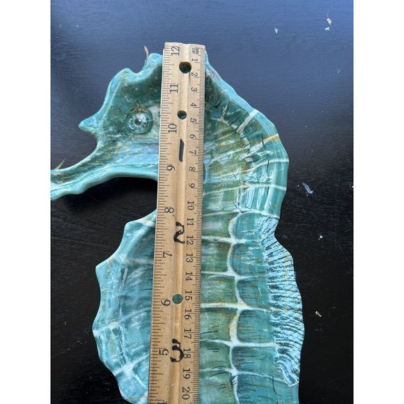 Pier 1 Imports Melamine Plate Seahorse Spikey 12" Hors d'oeurve plate. - Picture 7 of 7